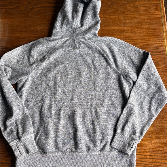 Roots Heather Gray Men's Hoodie white flocked logo EUC - Picture 5 of 6